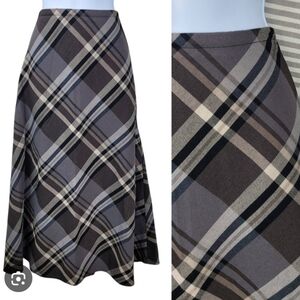 Croft & Barrow A-Line Midi Plaid Skirt
